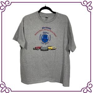 Heroes Don't Always Wear Capes 8th Annual Car Show Gray T-Shirt Size XL